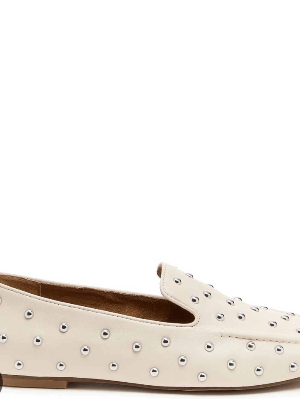 Kelsi Dagger Brooklyn Women's Finley Studded Square Toe Flat Beige 8.5
